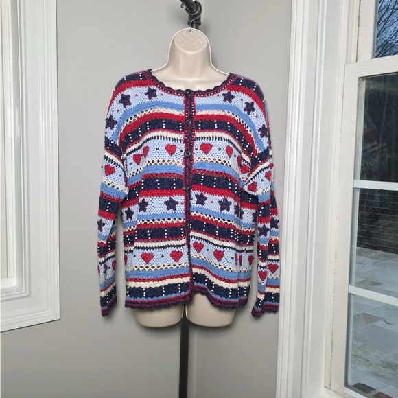 Design Options Philip Jane Gordon Crochet Cardigan ~ Women’s XL - Picture 5 of 8